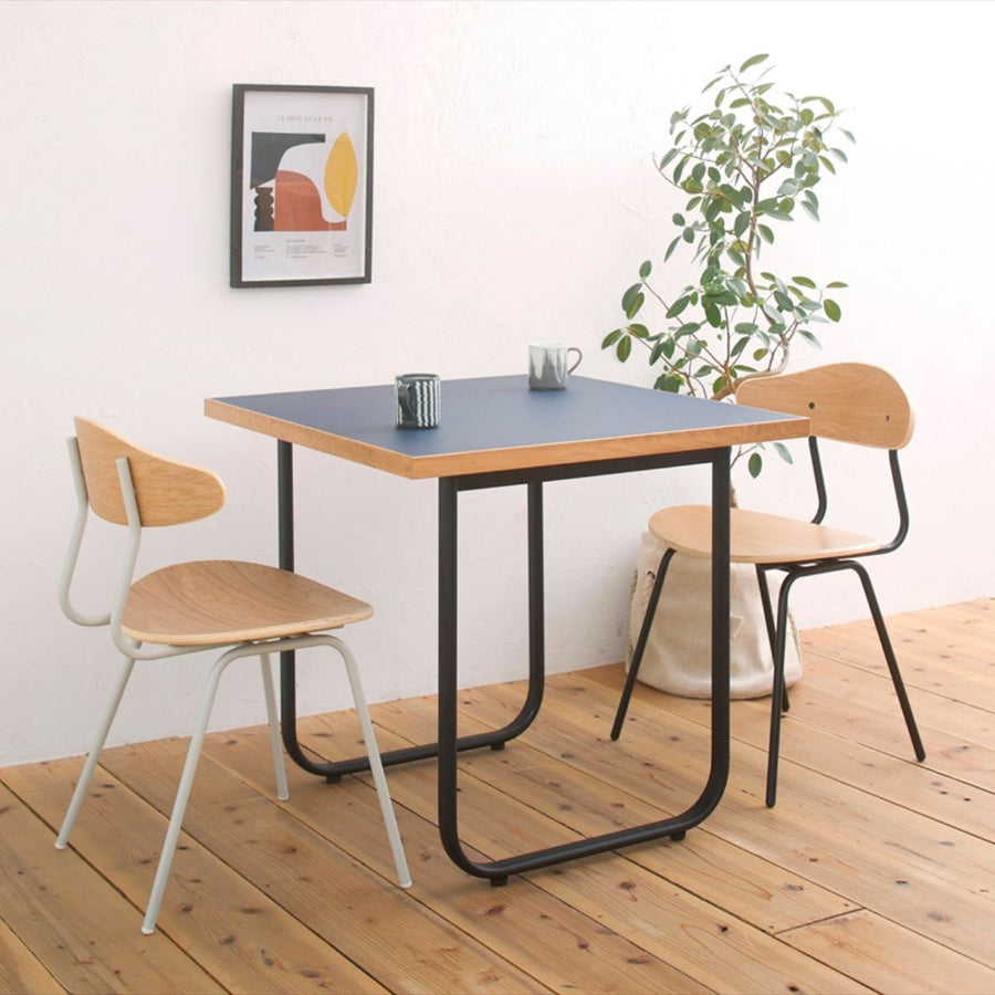 KUUM Table メラミンネイビー 2人掛けダイニングセットA クーム テーブル
