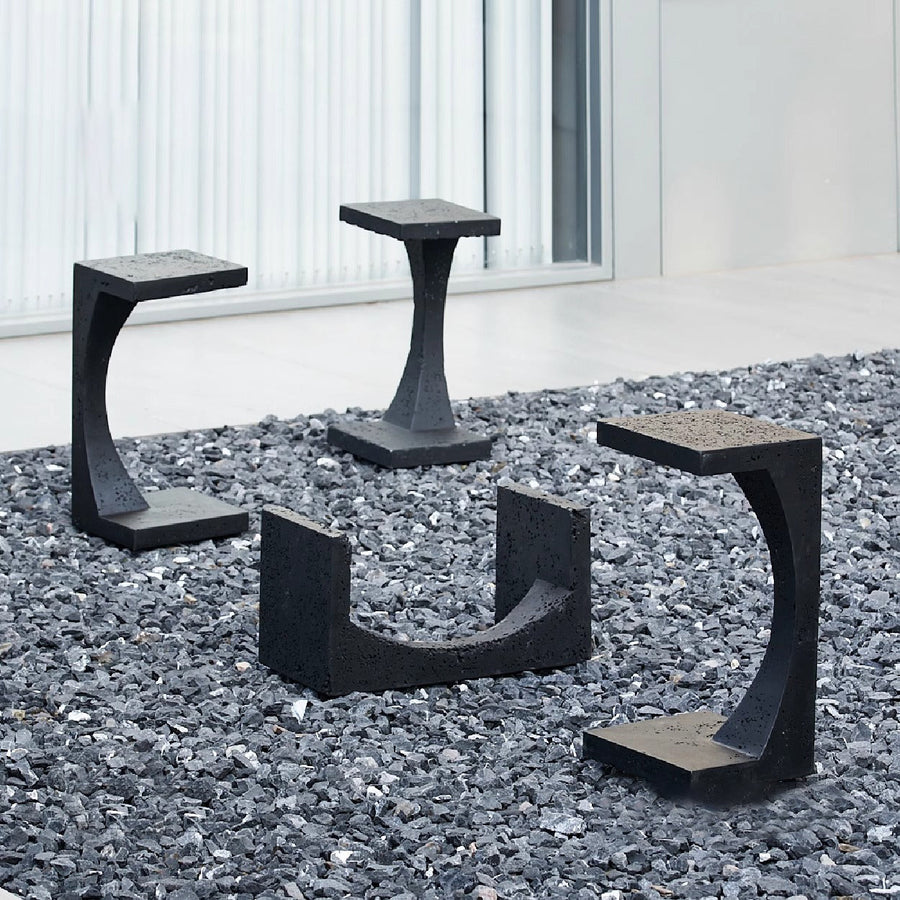 Drum-shaped side table