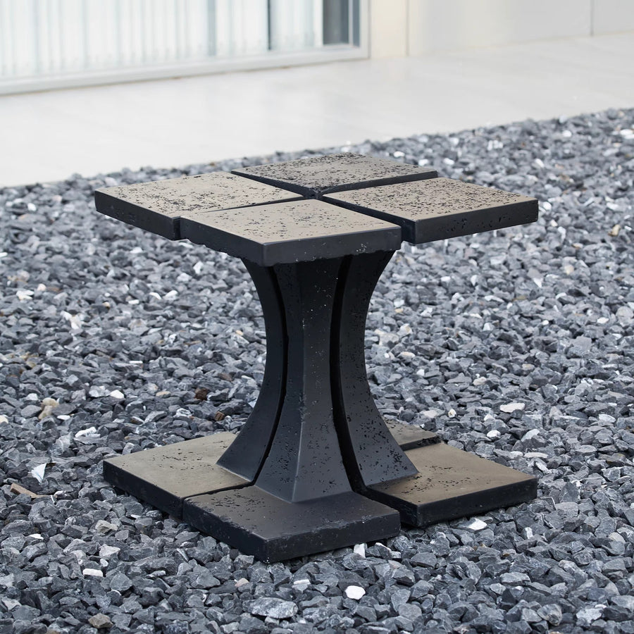 Drum-shaped side table