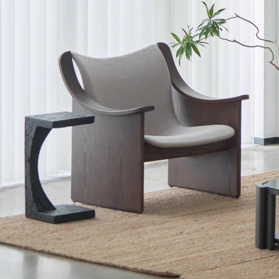 Drum-shaped side table