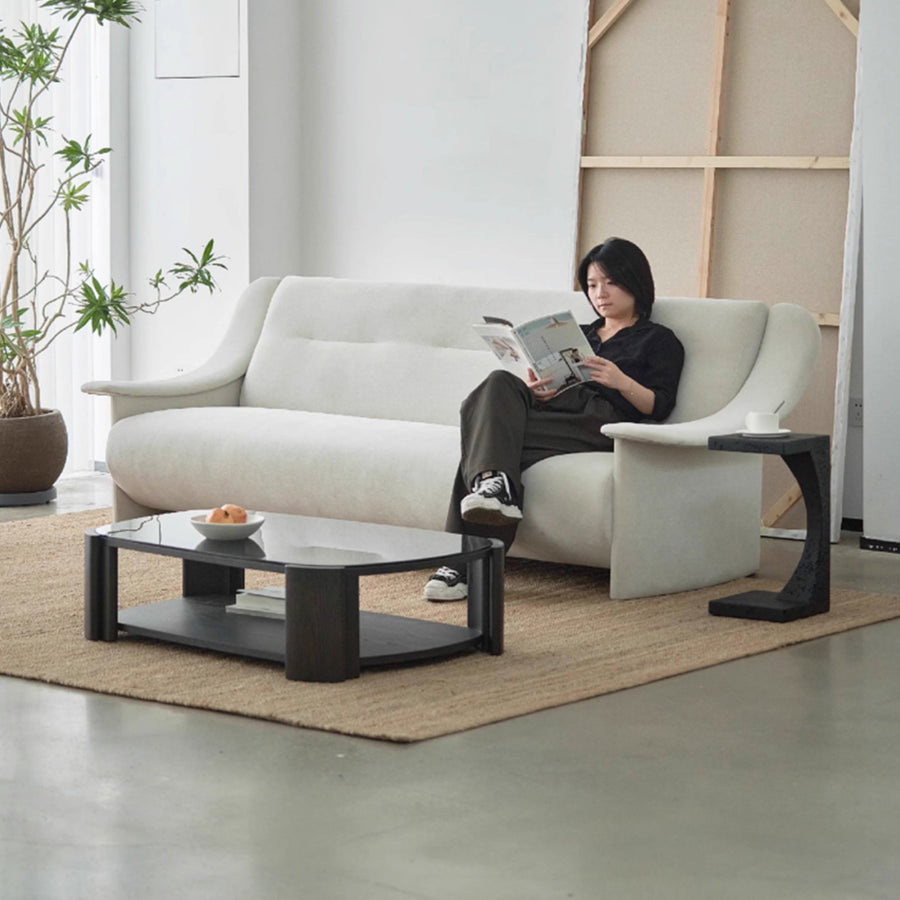 Drum-shaped side table