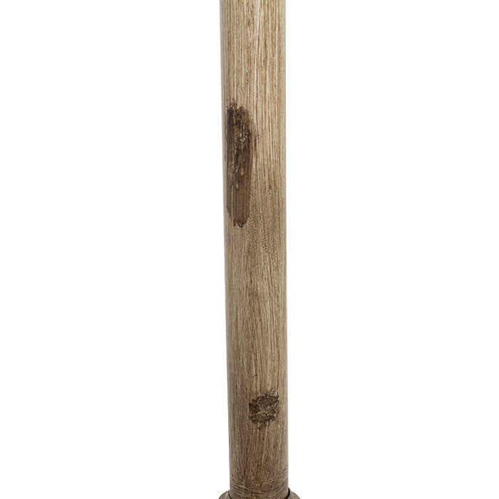 Antique style natural color pillar table lamp
