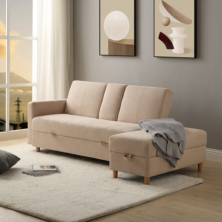 Multifunctional 3-seater sofa with storage