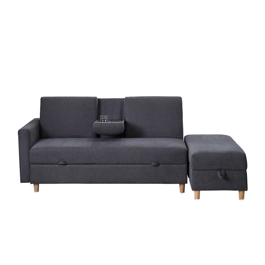Multifunctional 3-seater sofa with storage