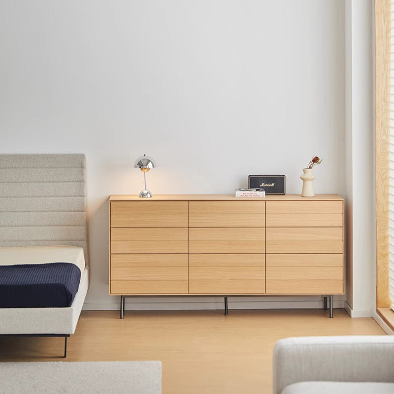 Wooden 9-compartment multi-storage cabinet