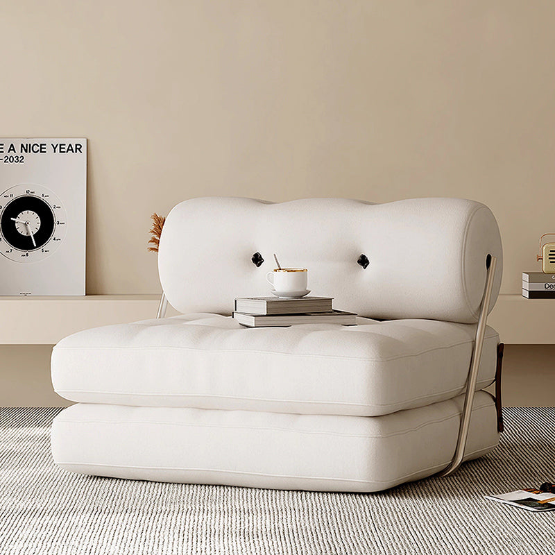 Extendable velvet sofa bed
