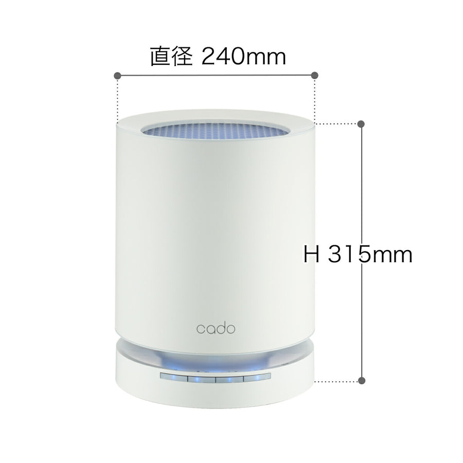 Compact air purifier with timer