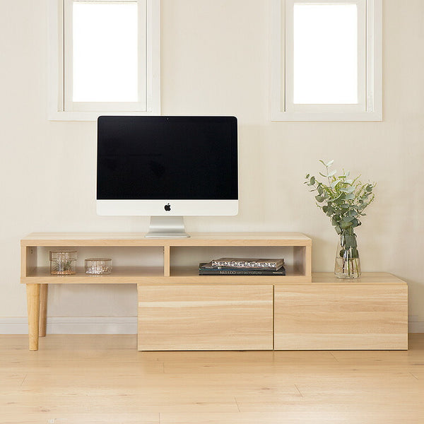 Enkel Expandable TV Stand, Wooden, with Legs