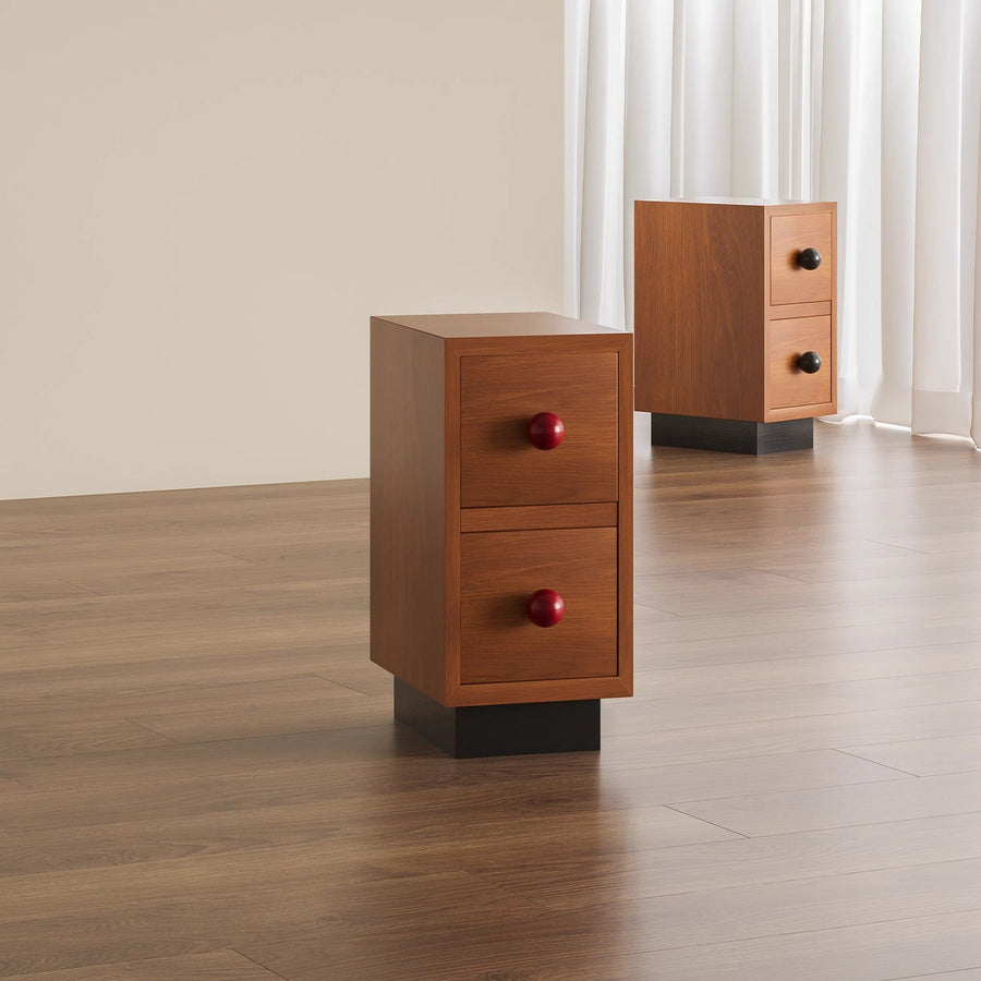 Wooden bedside table