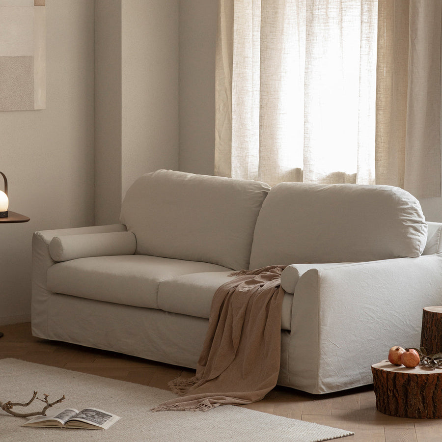 Natural style linen sofa