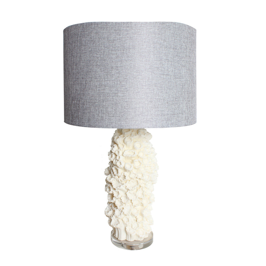 Modern Linen Shade Coral Table Lamp