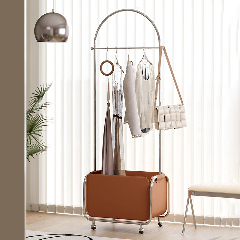 Leather-look hanger rack