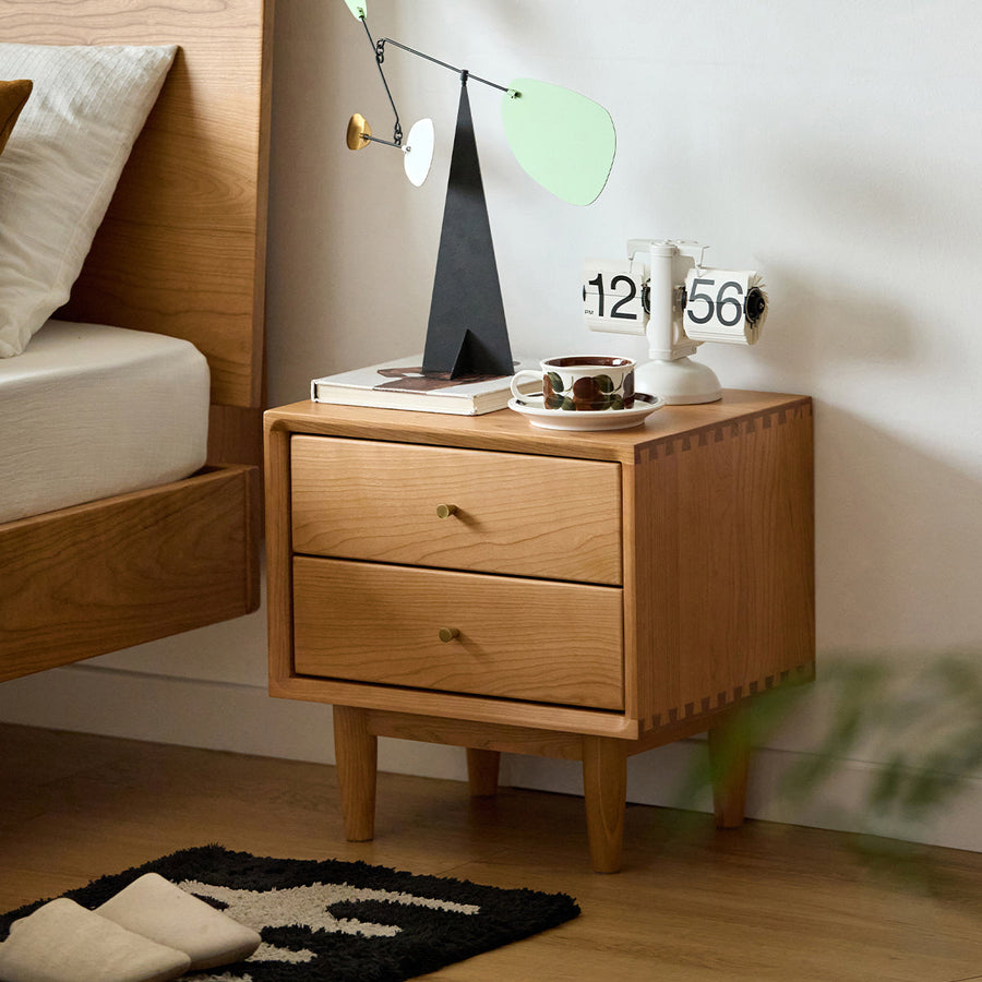Cherry Wood Compact Night Table