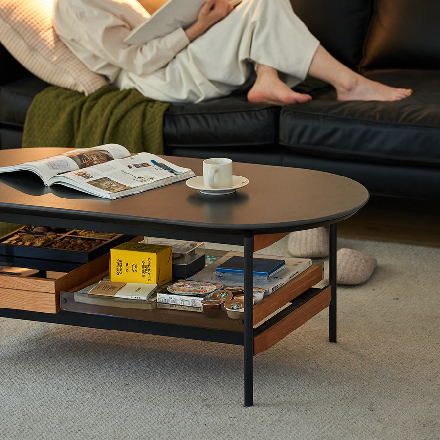 Center table with open shelf