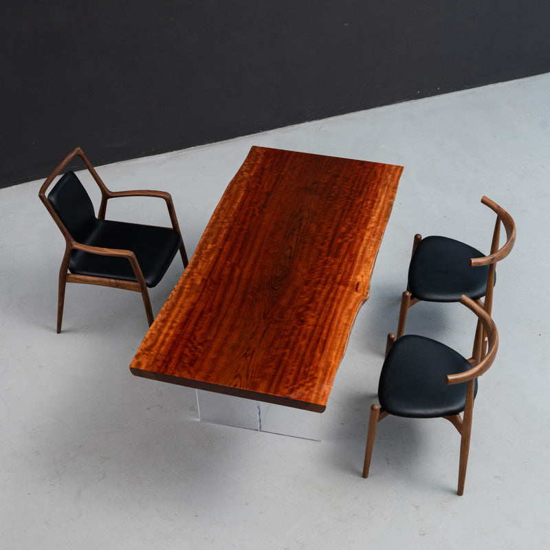 Solid wood table top made of natural wood
