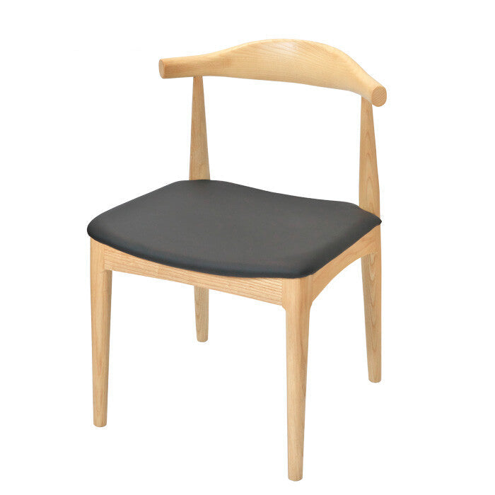 Nordic modern wooden frame square elbow chair