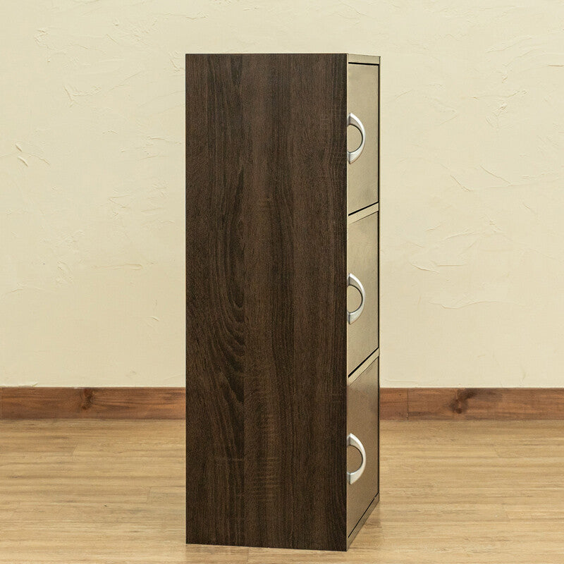Basic design wooden 3-tier/4-tier rack with doors