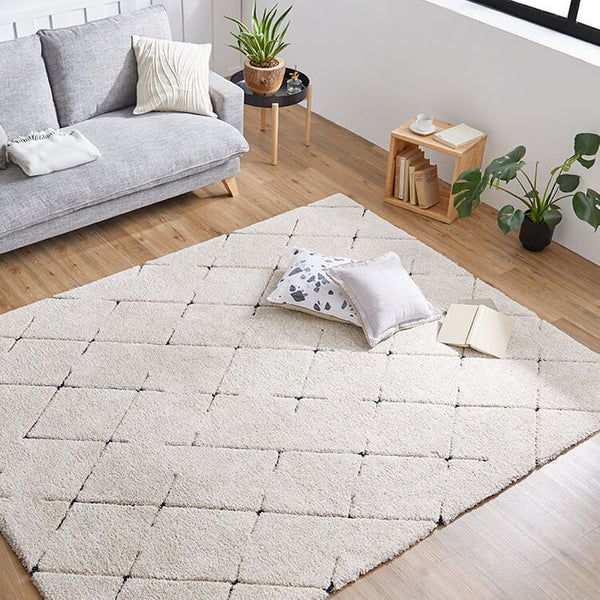 Square rug, shaggy rug, choice of patterns, thick [185 x 185cm]