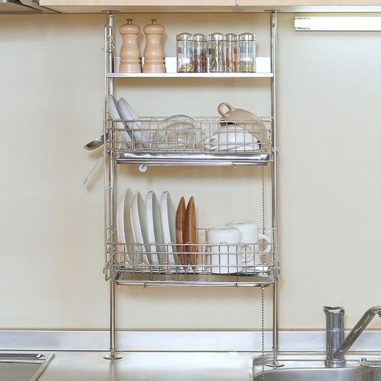 Tension Dish Rack Dish Drainer Basket Stainless Steel