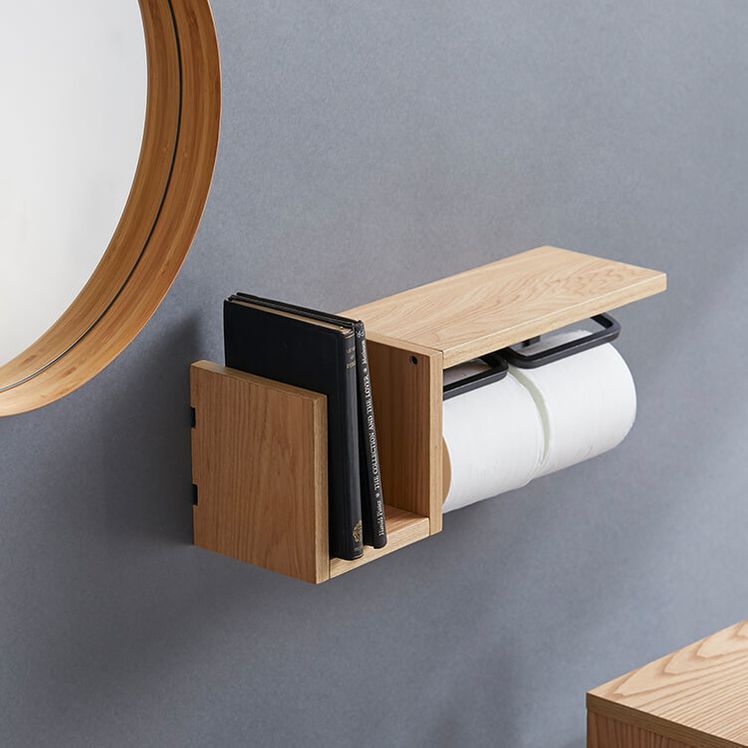 トイレットペーパーホルダー ツインタイプ 棚付き ヴィンテージ