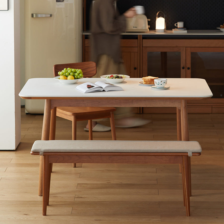 Luxury ceramic rounded corner dining table