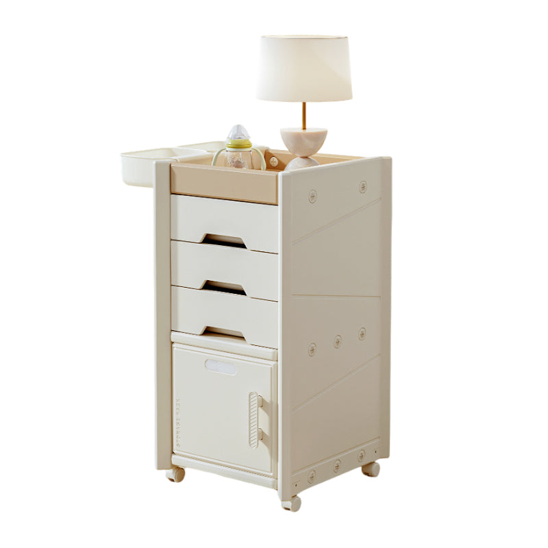 Side table with castors