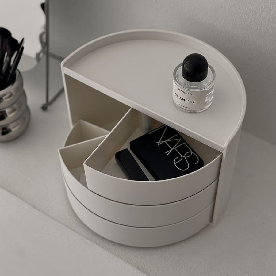 Half Moon Storage Box, 3 Tiers, 360 Degree Rotation