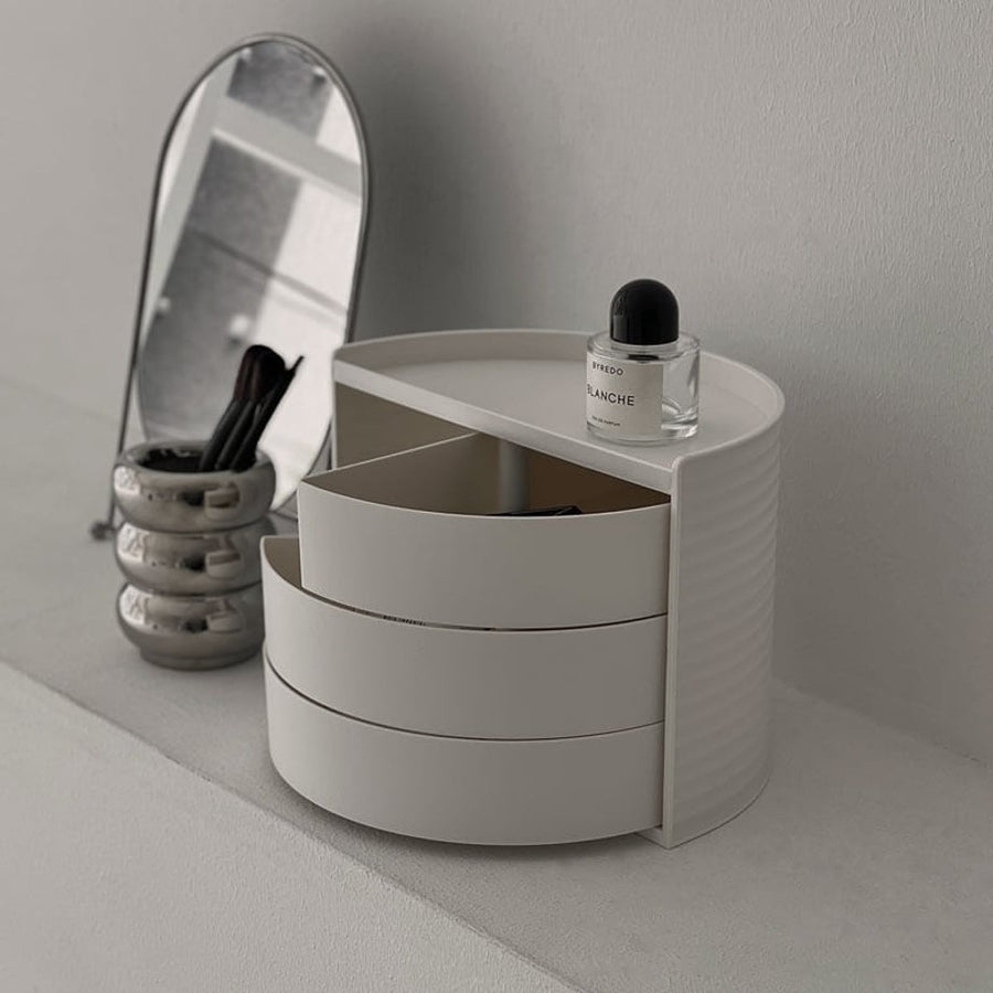 Half Moon Storage Box, 3 Tiers, 360 Degree Rotation