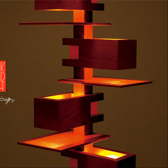Frank Lloyd Wright TALIESIN 4 Cherry Floor Lamp