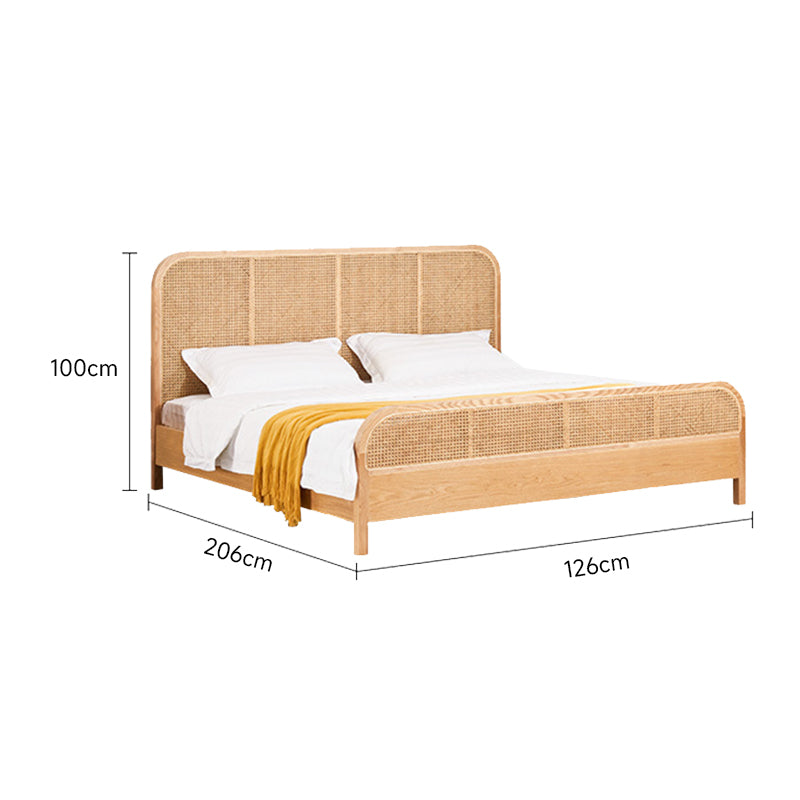 Rattan-style classic bed