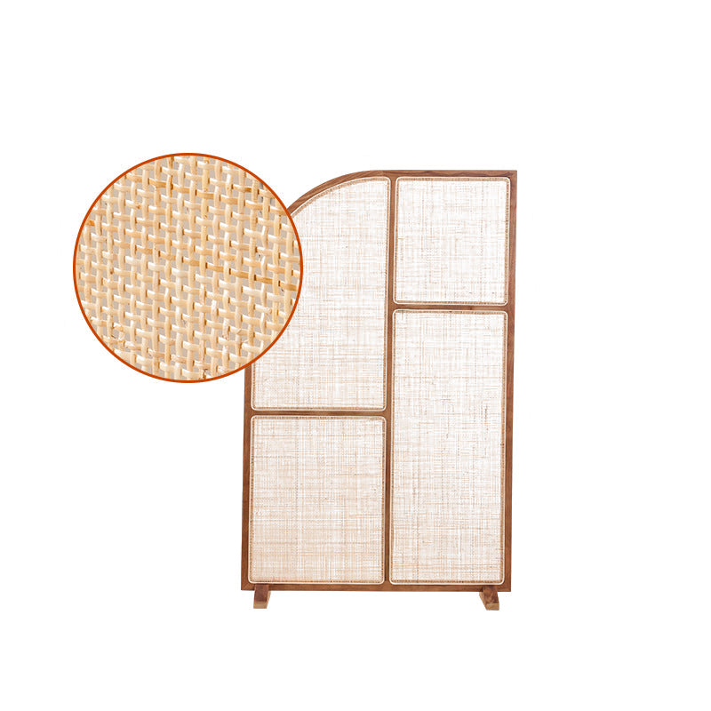 Wooden Rattan Folding Screen
