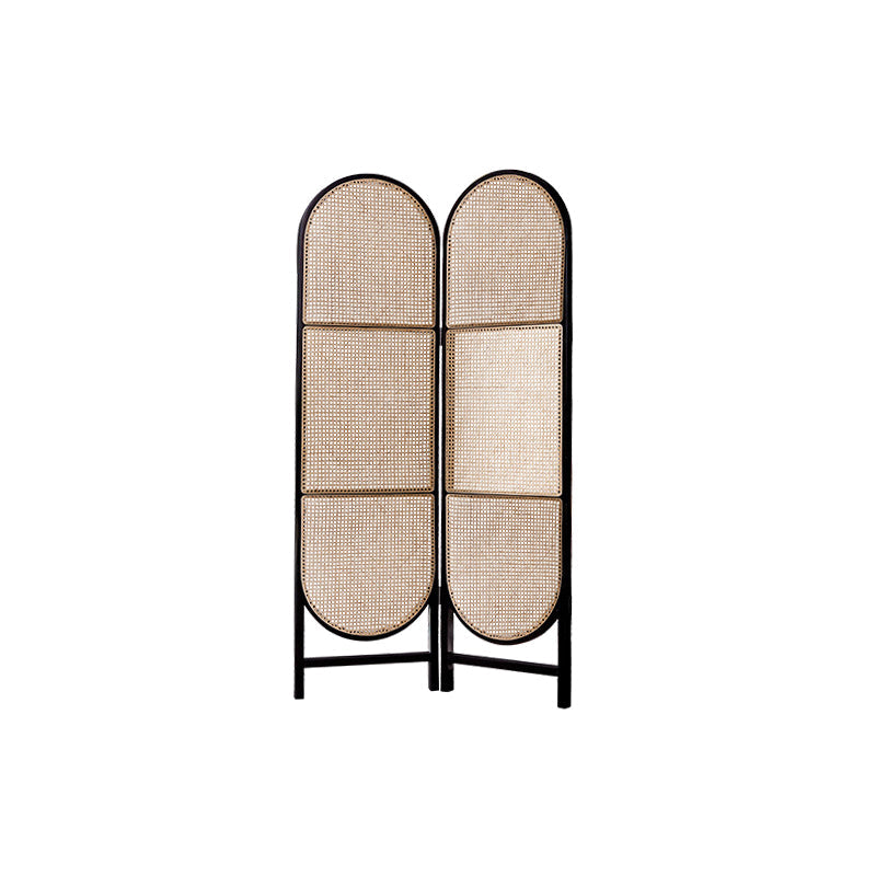 Rattan folding screen