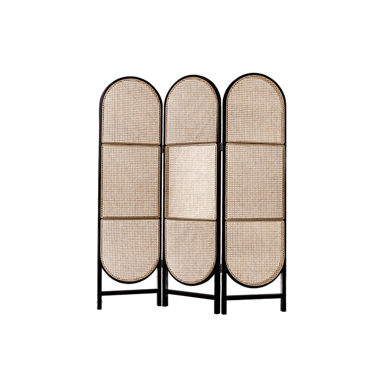 Rattan folding screen