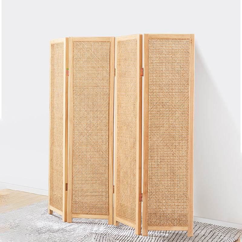 Rattan woven mesh partition