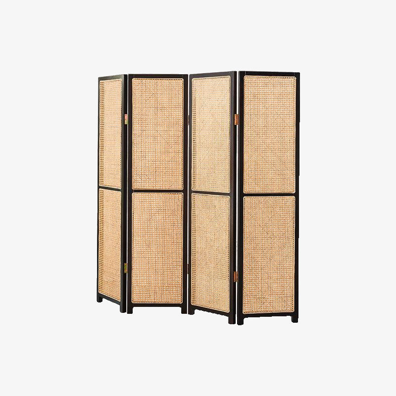 Rattan woven mesh partition