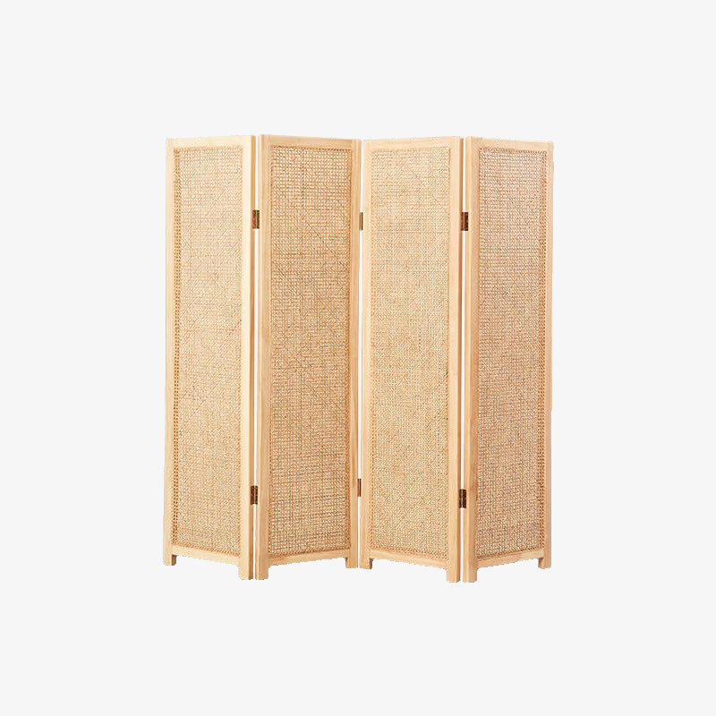 Rattan woven mesh partition