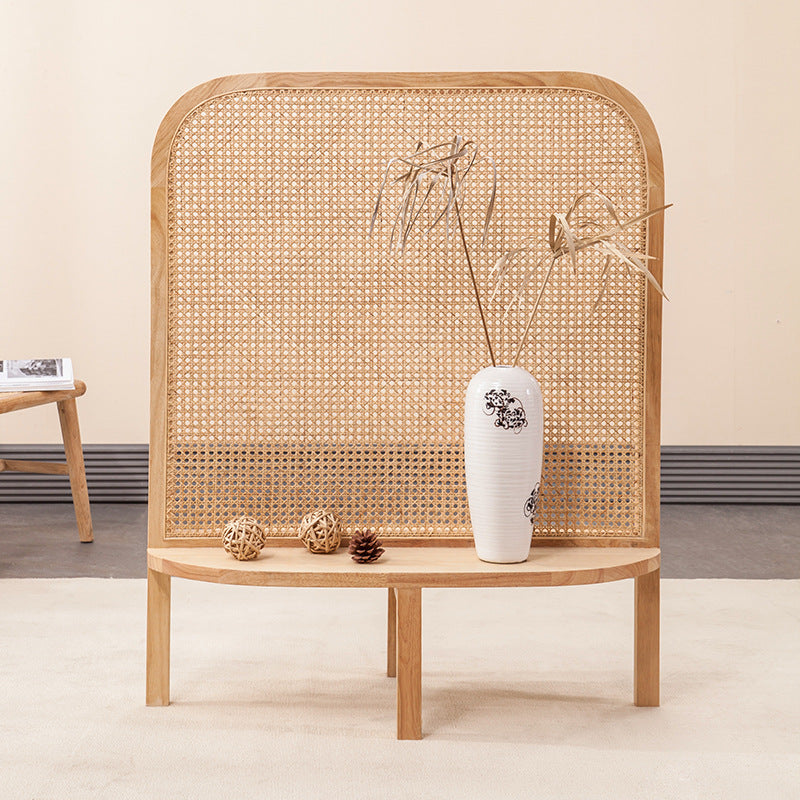 Rattan style wood partition