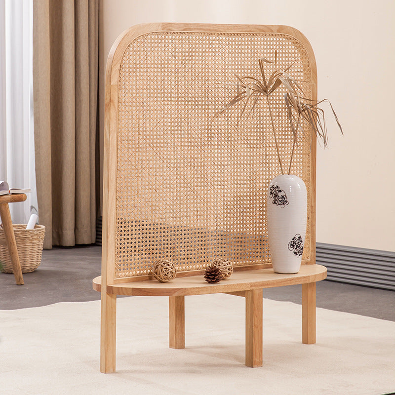 Rattan style wood partition