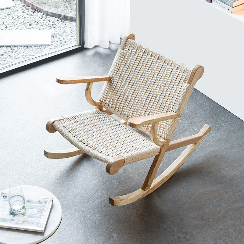 Natural rattan rocking chair