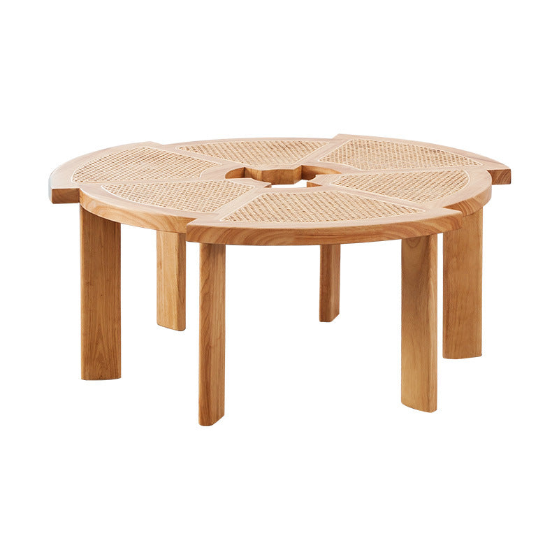 Japanese style rattan round table