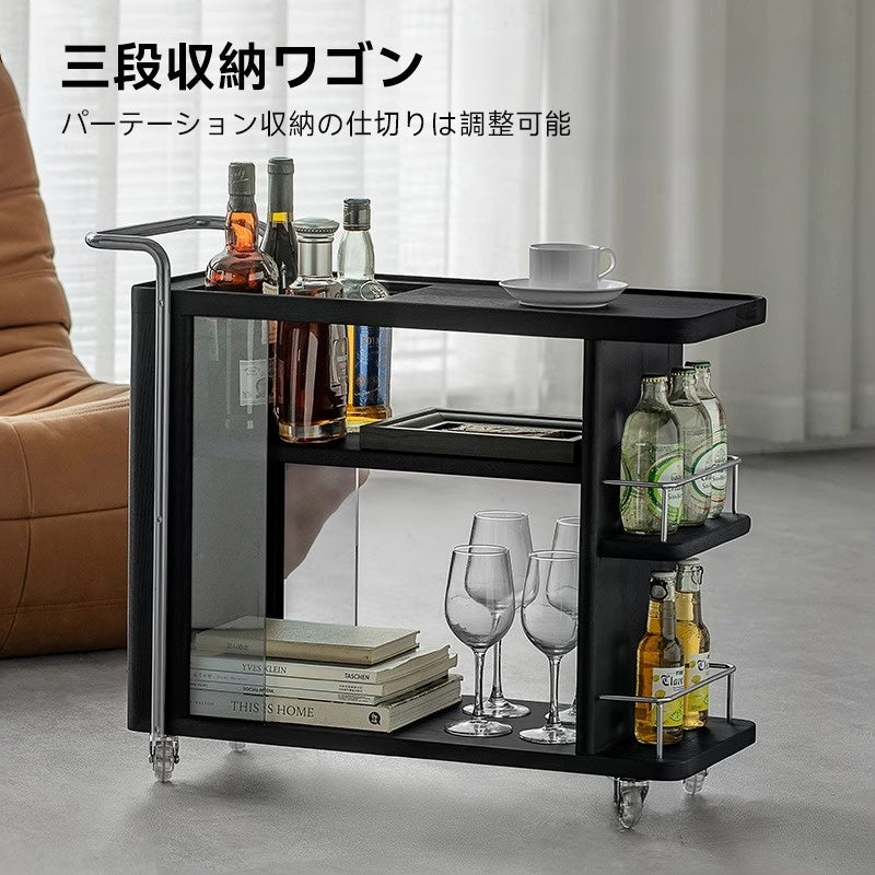 White ash movable side wagon