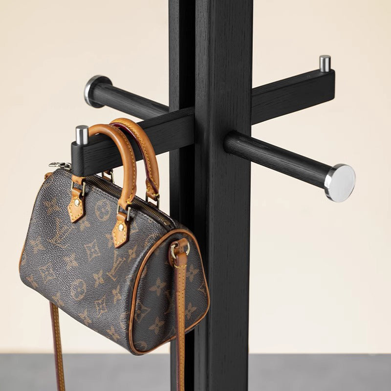 Stylish compact rack made of white ash