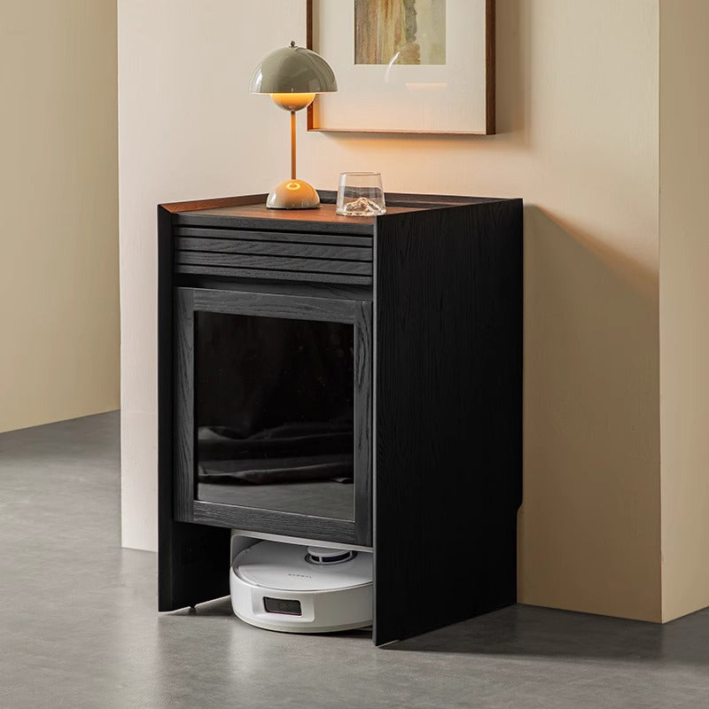 White Ash Robot Vacuum Cleaner Storage Cabinet