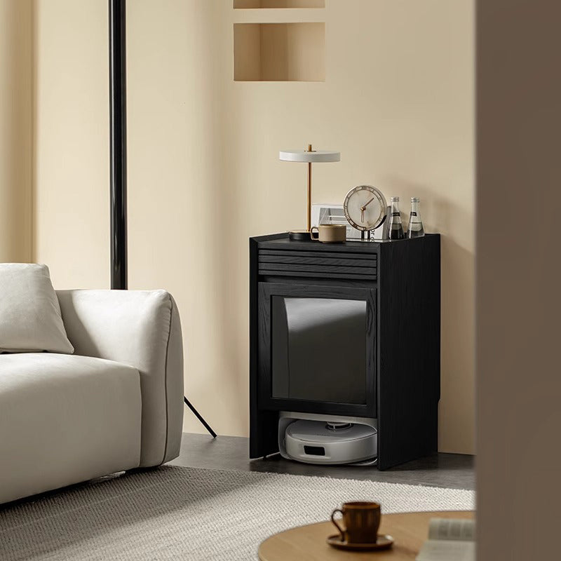 White Ash Robot Vacuum Cleaner Storage Cabinet
