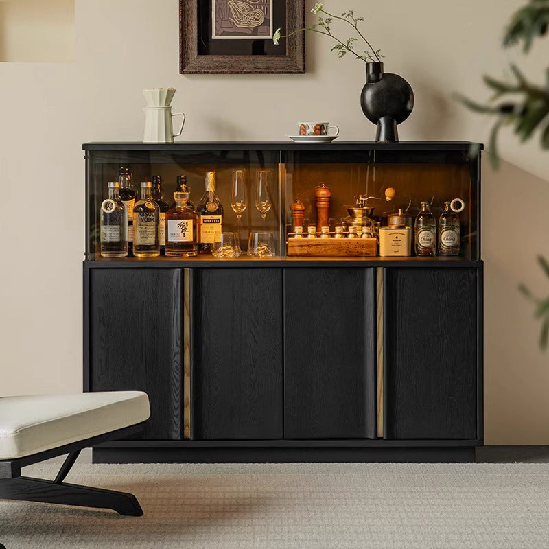 White ash wood natural wood two-tone sideboard