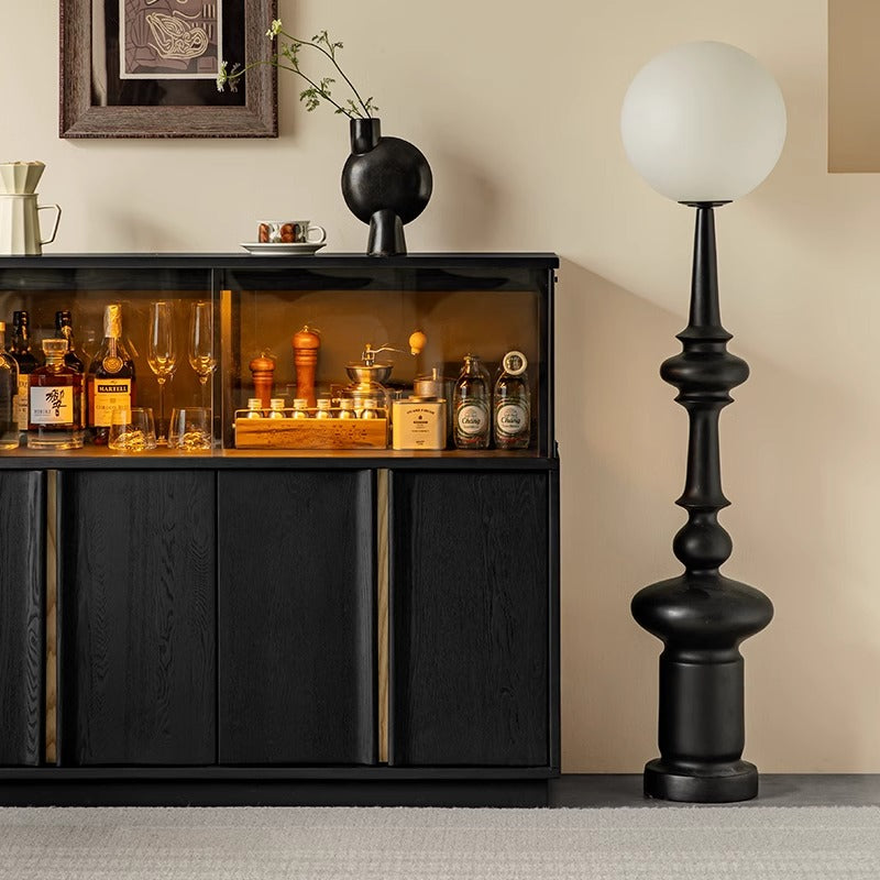 White ash wood natural wood two-tone sideboard