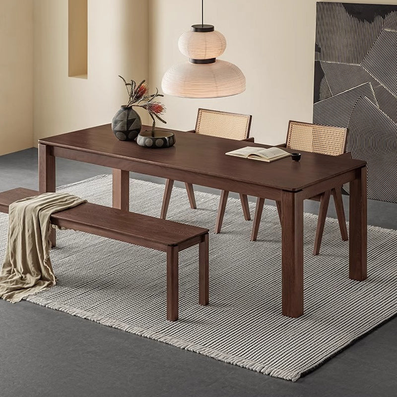 White ash wood modern dining table