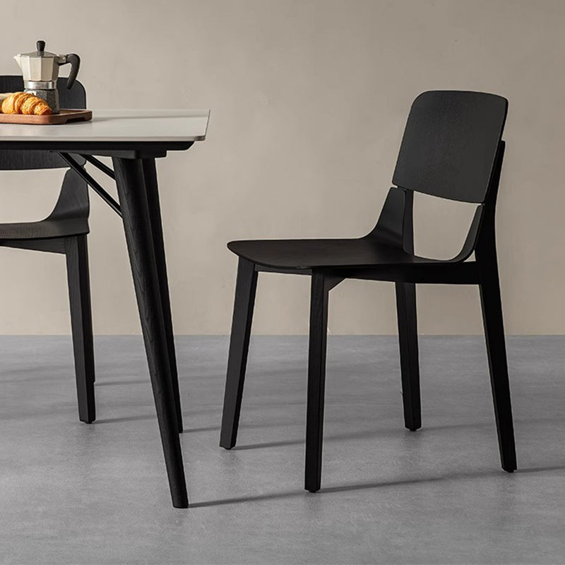 White oak modern natural dining chair
