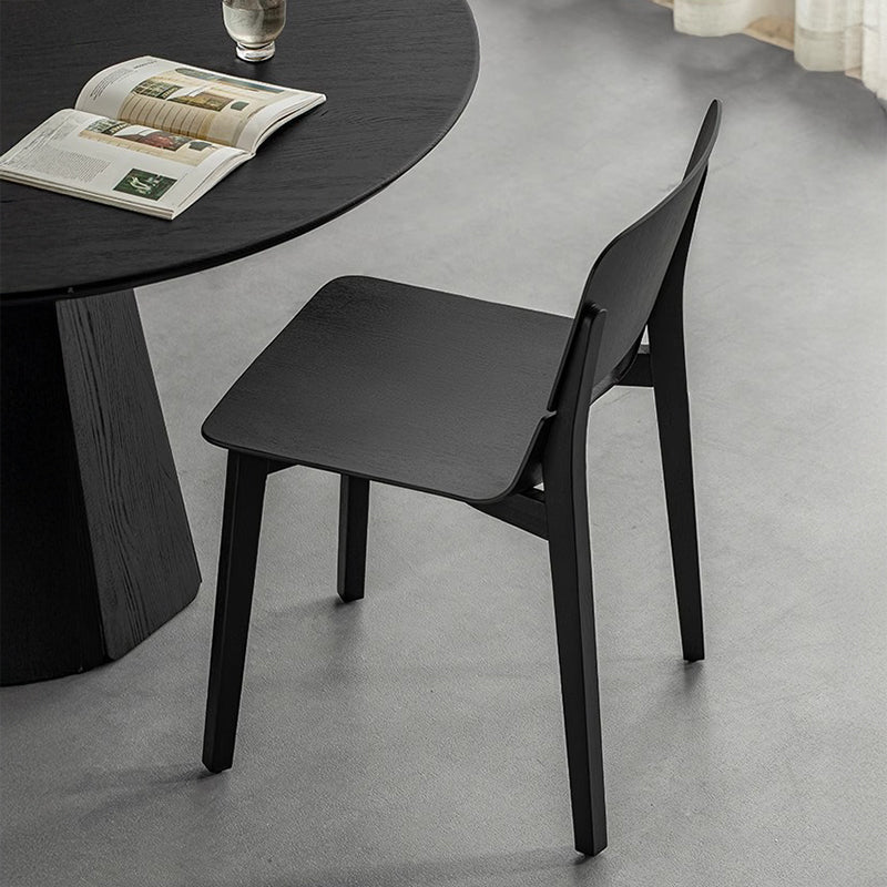 White oak modern natural dining chair