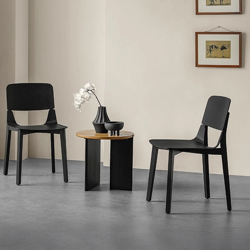 White oak modern natural dining chair